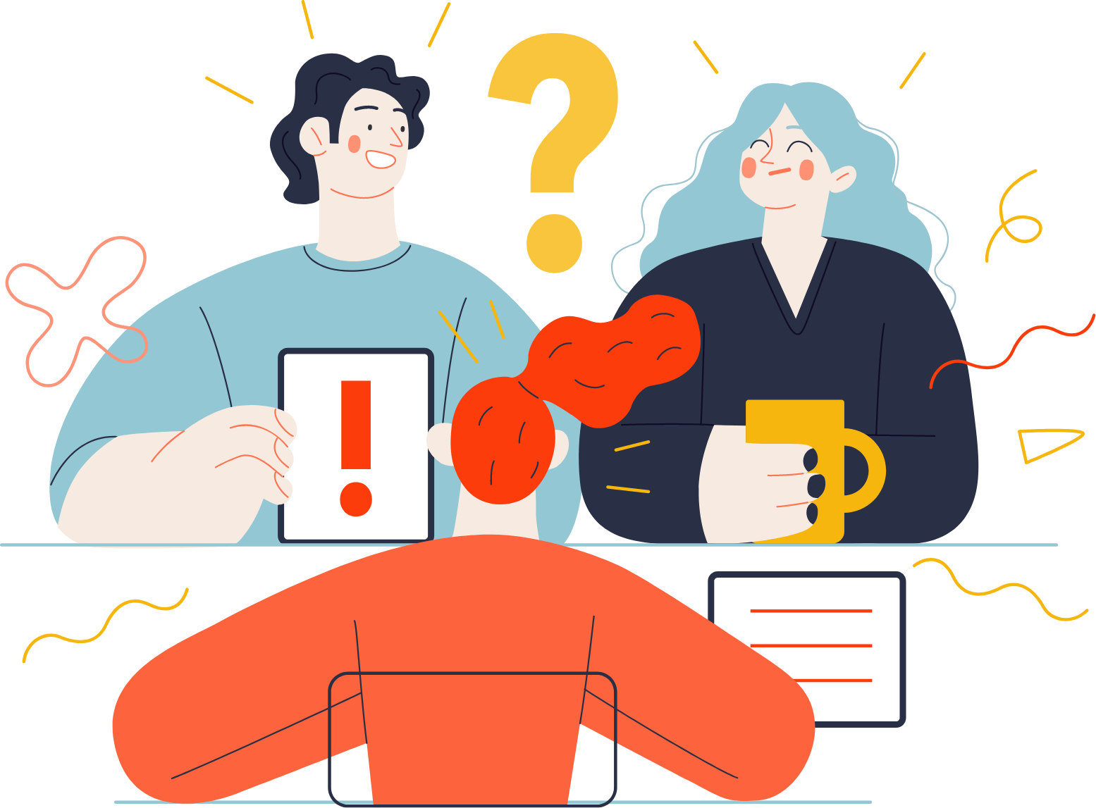 Groupe d'amis qui échange